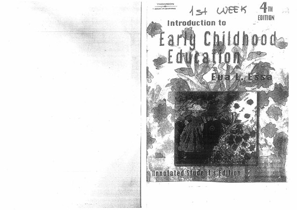 Cover of Introduction to Early Childhood Education